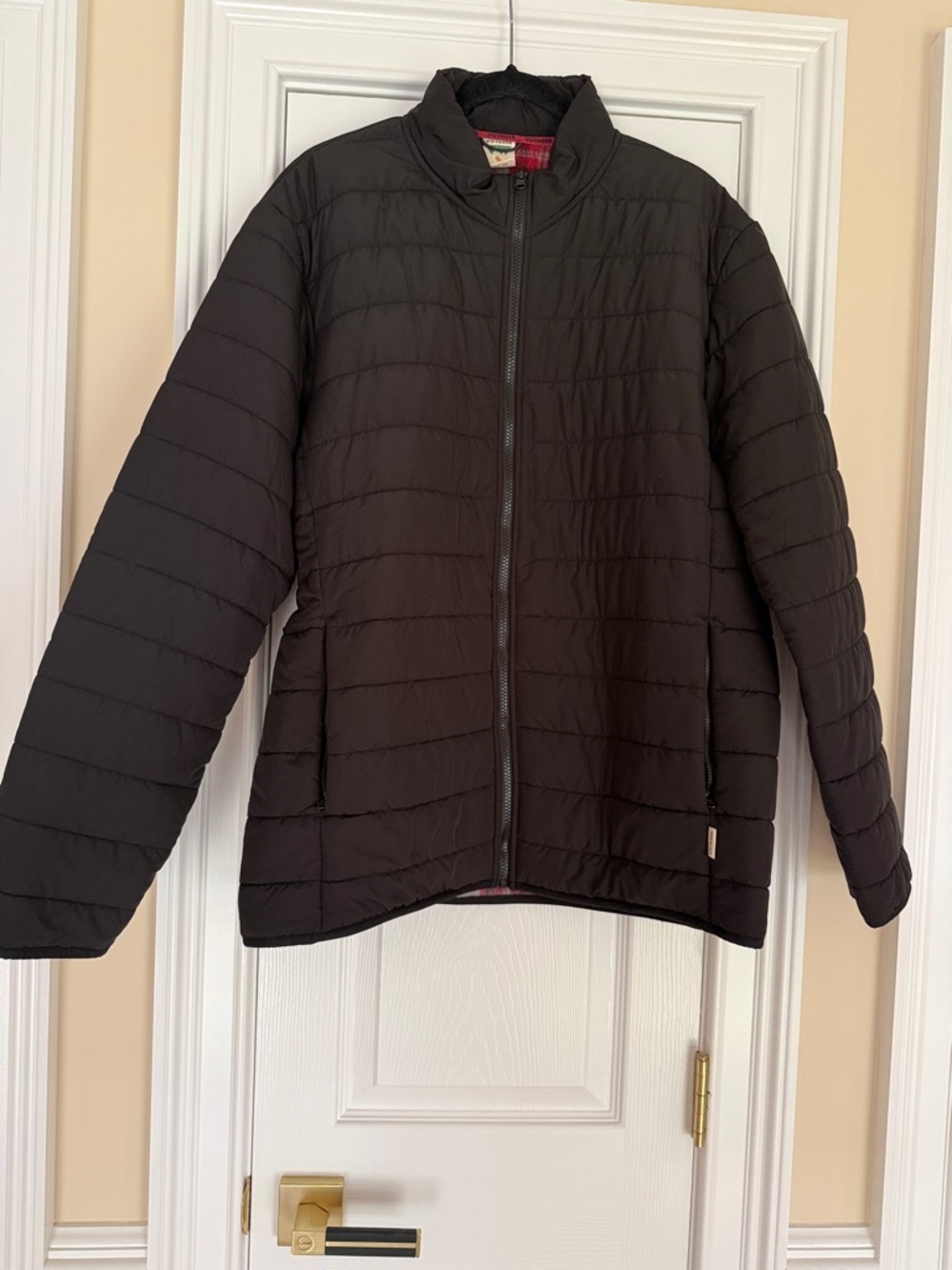 Men's Black Quilted Zip-Up Jacket